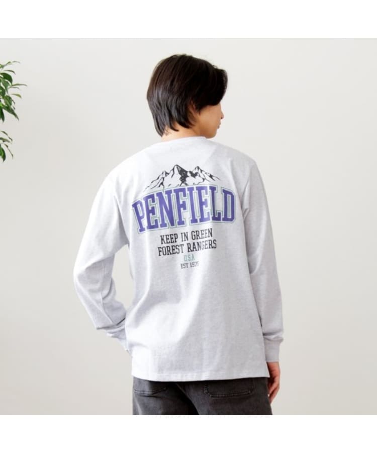 グラソス(GLAZOS)の【Penfield】USAコットン・バックロゴプリント長袖Tシャツ オフホワイト(103)