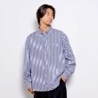 グラソス(GLAZOS)のストライプシャツ ブルー(091)