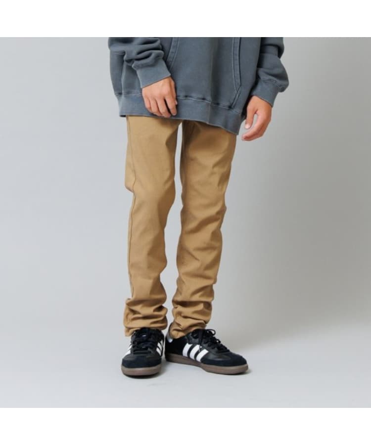 グラソス(GLAZOS)のスーパーストレッチ裏起毛ツイル・スリムパンツ ベージュ(052)