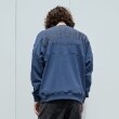 グラソス(GLAZOS)の【毛玉になりにくいしっかり素材】バックワイドロゴプリントビッグトレーナー ブルー(091)
