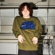 グラソス(GLAZOS)の【毛玉になりにくいしっかり素材】アップリケ刺繍ビッグトレーナー カーキ(027)