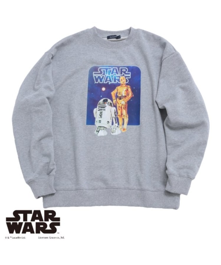 グラソス(GLAZOS)の【STAR WARS】R2-D2 & C-3PO / フロントプリントトレーナー8