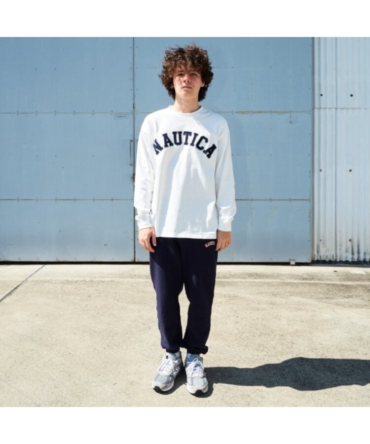 グラソス(GLAZOS)の【NAUTICA】フロントロゴアップリケ刺繍長袖Tシャツ1