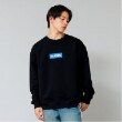 グラソス(GLAZOS)の【あったか】裏起毛・ボックス刺繍ロゴトレーナー ブラック(219)