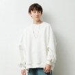 グラソス(GLAZOS)の【あったか】裏起毛・ネックレス付きトレーナー ホワイト(001)