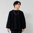 グラソス(GLAZOS)の【あったか】裏起毛・ネックレス付きトレーナー ブラック(219)