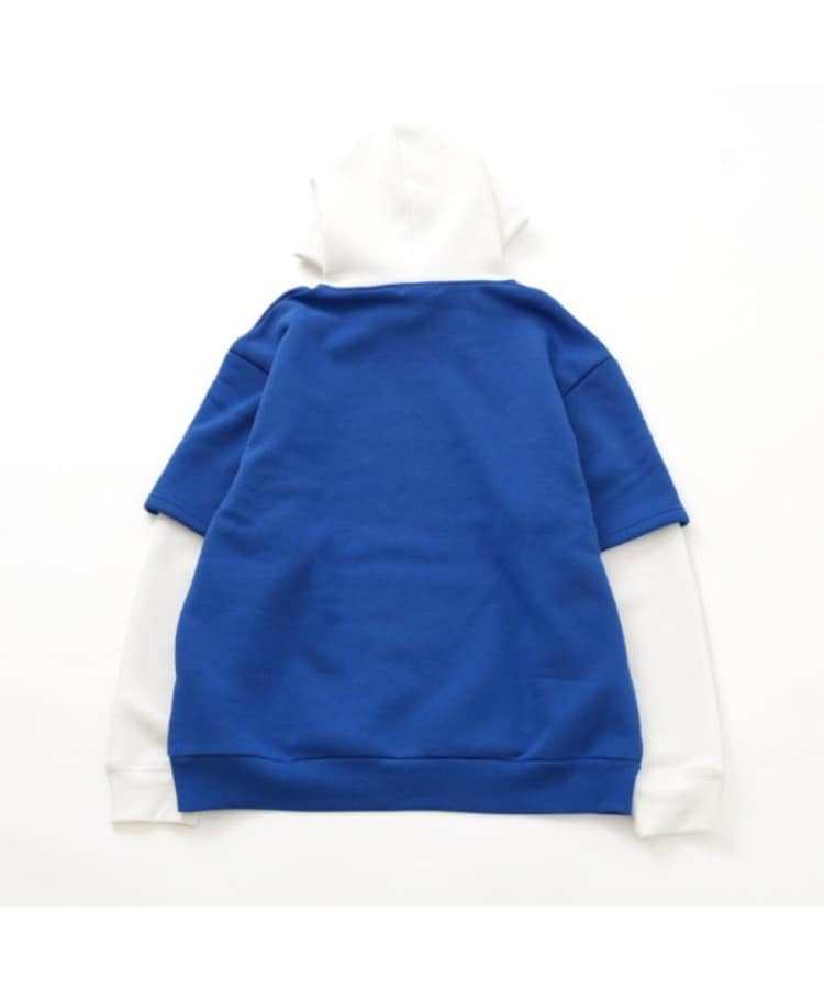 グラソス(GLAZOS)の【あったか】裏起毛・袖レイヤードフロントプリントパーカー11