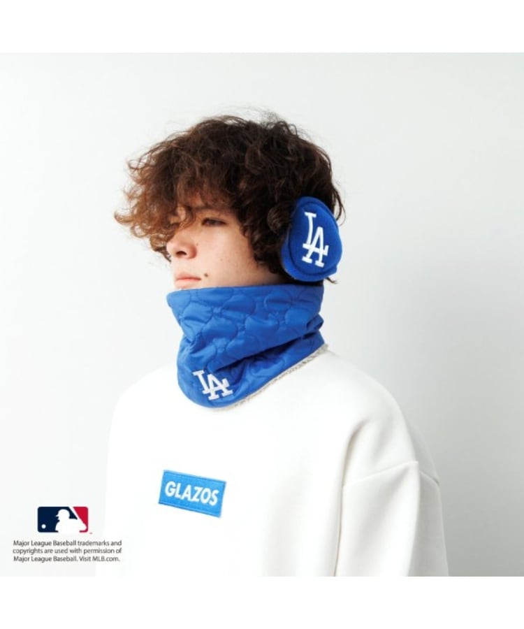 グラソス(GLAZOS)の【MLB】チームロゴキルティングネックウォーマー ブルー(091)