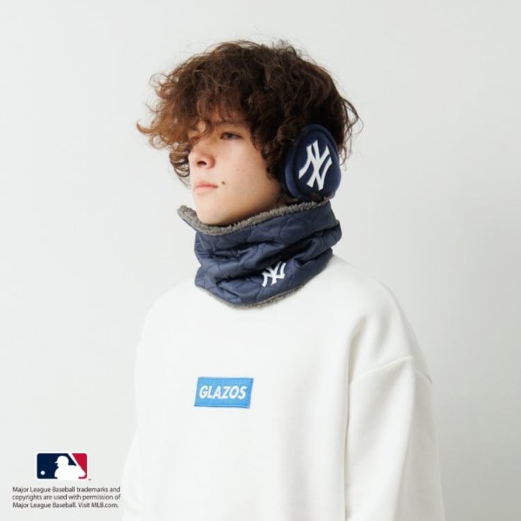 グラソス(GLAZOS)の【MLB】チームロゴキルティングネックウォーマー グローブ