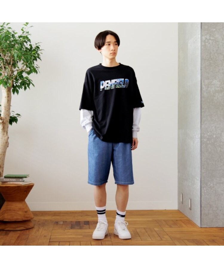 グラソス(GLAZOS)の【Penfield】USAコットン・フロントロゴレイヤードビッグ長袖Tシャツ1
