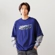 グラソス(GLAZOS)の【Penfield】USAコットン・フロントロゴレイヤードビッグ長袖Tシャツ ブルー(091)