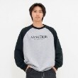 グラソス(GLAZOS)のUSAコットン・スウェTフロント刺繍ラグランビッグ長袖Tシャツ ブラック(219)