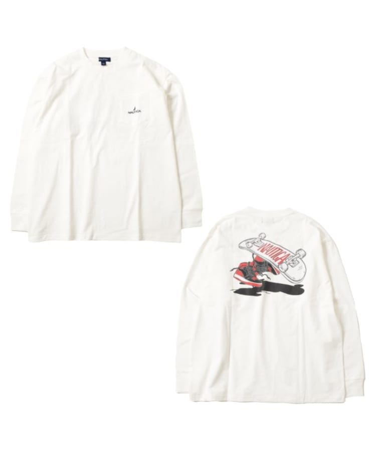 グラソス(GLAZOS)の【NAUTICA】バックスケーターロゴ長袖Tシャツ9