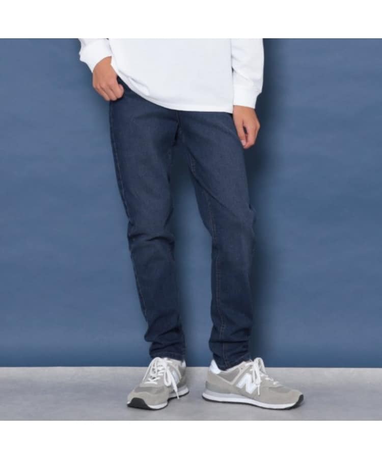 グラソス(GLAZOS)のストレッチ裏起毛デニム・スリムパンツ ブルー(291)