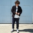 グラソス(GLAZOS)の【NAUTICA】フロントロゴ刺繍スウェットパンツ1