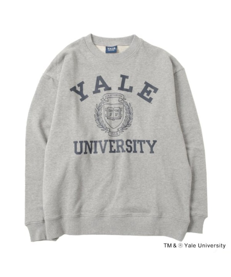 グラソス(GLAZOS)の【YALE】フロントエンブレムロゴプリントトレーナー グレー(012)