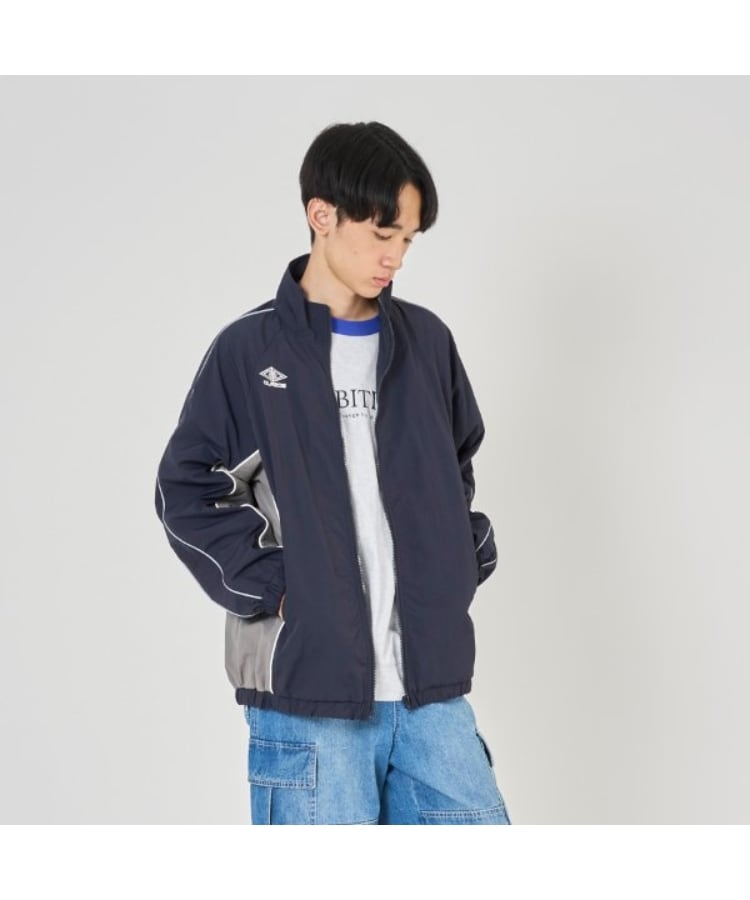 グラソス(GLAZOS)のパイピングジップアップジャケット ネイビー(094)