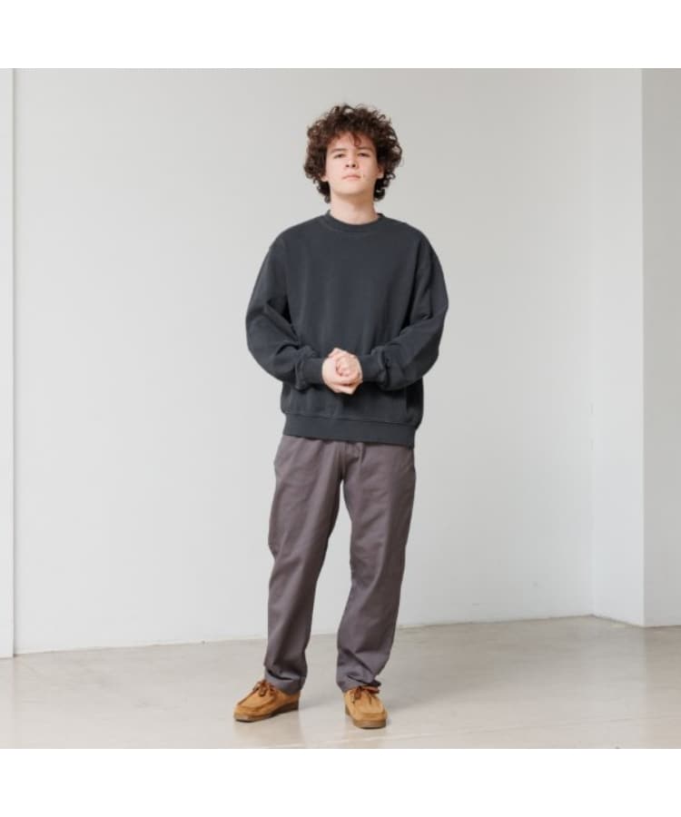 グラソス(GLAZOS)の裏毛・ピグメント加工刺繍ロゴトレーナー4