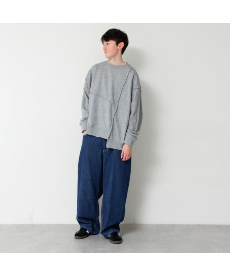 グラソス(GLAZOS)の【速乾・毛玉になりにくい】パッチワークビッグトレーナー3
