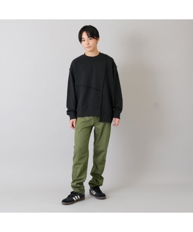 グラソス(GLAZOS)の【速乾・毛玉になりにくい】パッチワークビッグトレーナー5