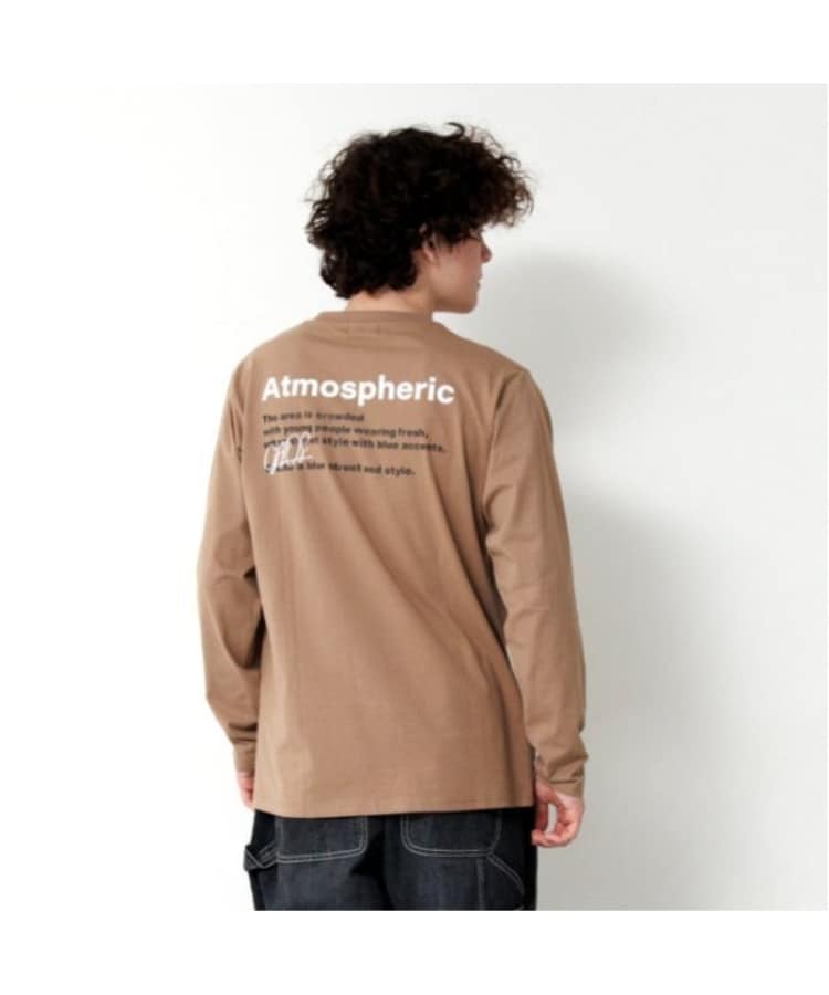 グラソス(GLAZOS)の【プチプラ】バックロゴ長袖Tシャツ ベージュ(052)
