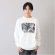 グラソス(GLAZOS)のフォトフロントプリント長袖Tシャツ ホワイト(001)