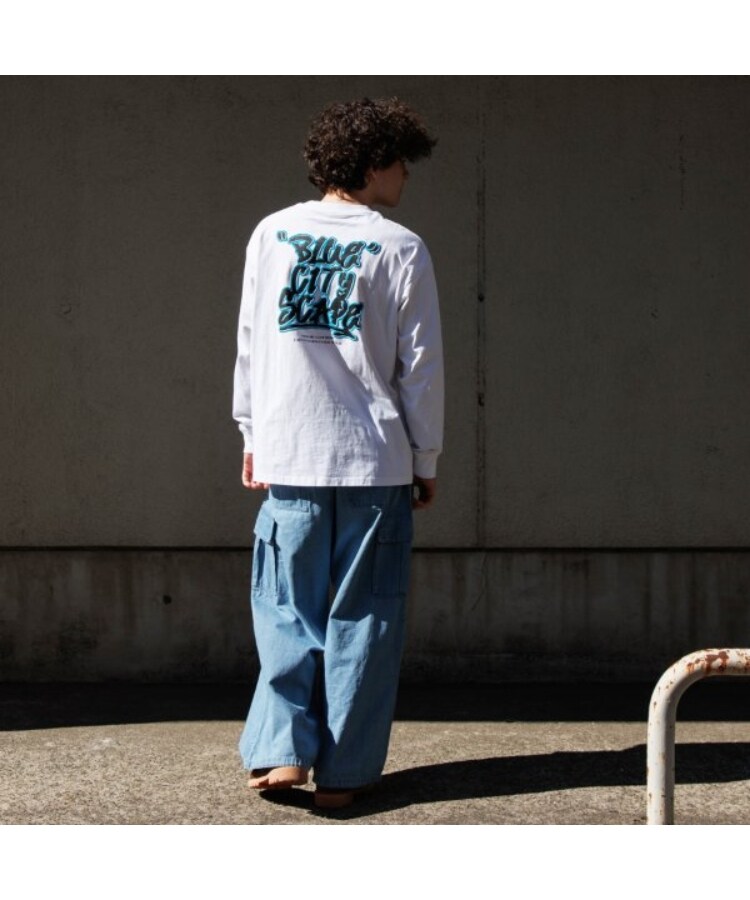 グラソス(GLAZOS)のストリートグラフィティ発泡プリントビッグ長袖Tシャツ1