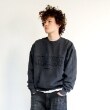 グラソス(GLAZOS)の【しっかり・毛玉になりにくい】ピグメント・アップリケトレーナー チャコールグレー(013)
