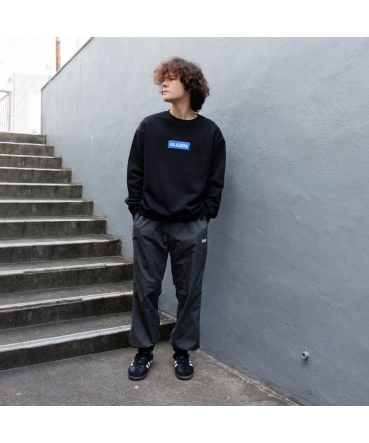 グラソス(GLAZOS)の【毛玉になりにくい】裏起毛・ボックス刺繍ロゴトレーナー2