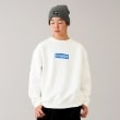 グラソス(GLAZOS)の【毛玉になりにくい】裏起毛・ボックス刺繍ロゴトレーナー ホワイト(001)