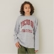 グラソス(GLAZOS)の【プチプラ】フロントカレッジロゴ長袖Tシャツ グレー(112)