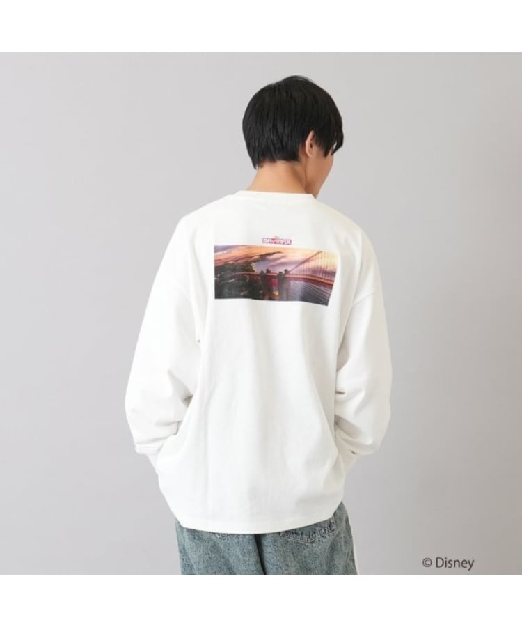 グラソス(GLAZOS)の【DISNEY】BAYMAX / バックフォトプリント長袖Tシャツ ホワイト(001)