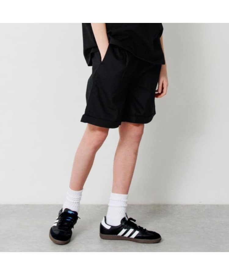 グラソス(GLAZOS)の綿ポリストレッチツイル・ショートパンツ ブラック(219)