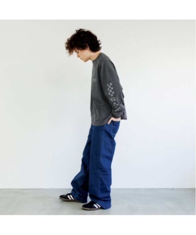 グラソス(GLAZOS)のピグメント・袖ロゴプリント長袖Tシャツ2