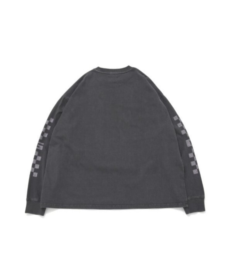 グラソス(GLAZOS)のピグメント・袖ロゴプリント長袖Tシャツ12