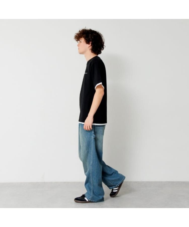 グラソス(GLAZOS)のワンポイントロゴ裾レイヤード半袖Tシャツ2