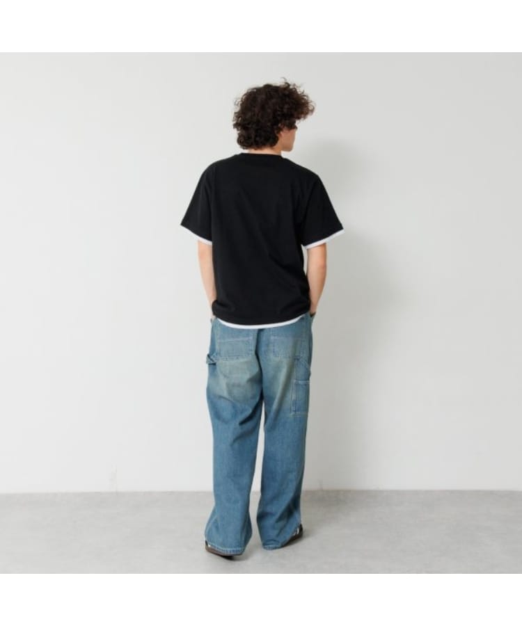 グラソス(GLAZOS)のワンポイントロゴ裾レイヤード半袖Tシャツ3