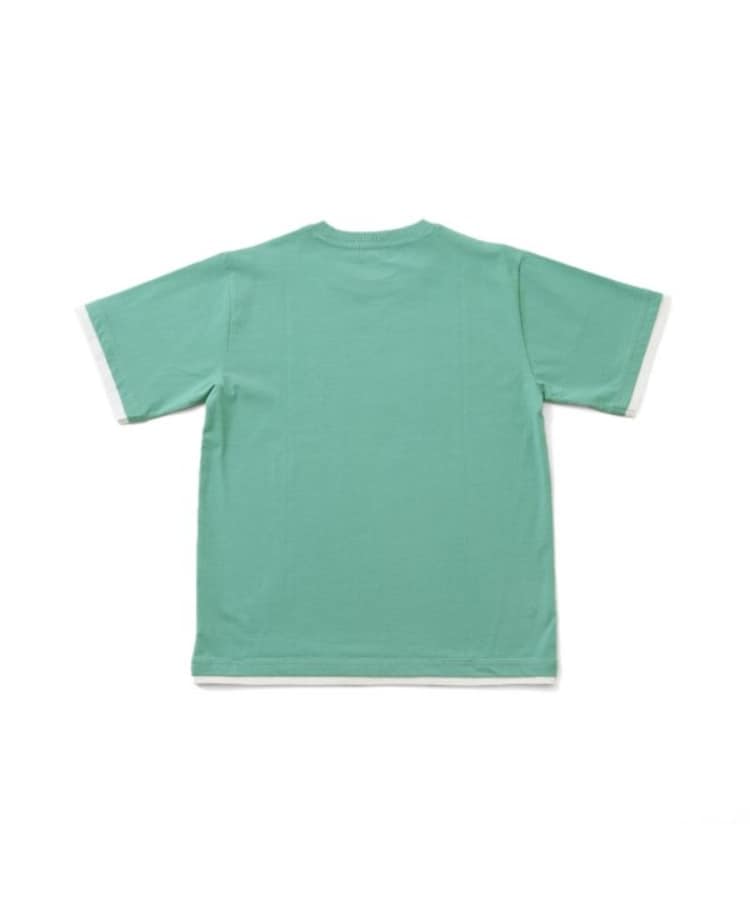 グラソス(GLAZOS)のワンポイントロゴ裾レイヤード半袖Tシャツ10
