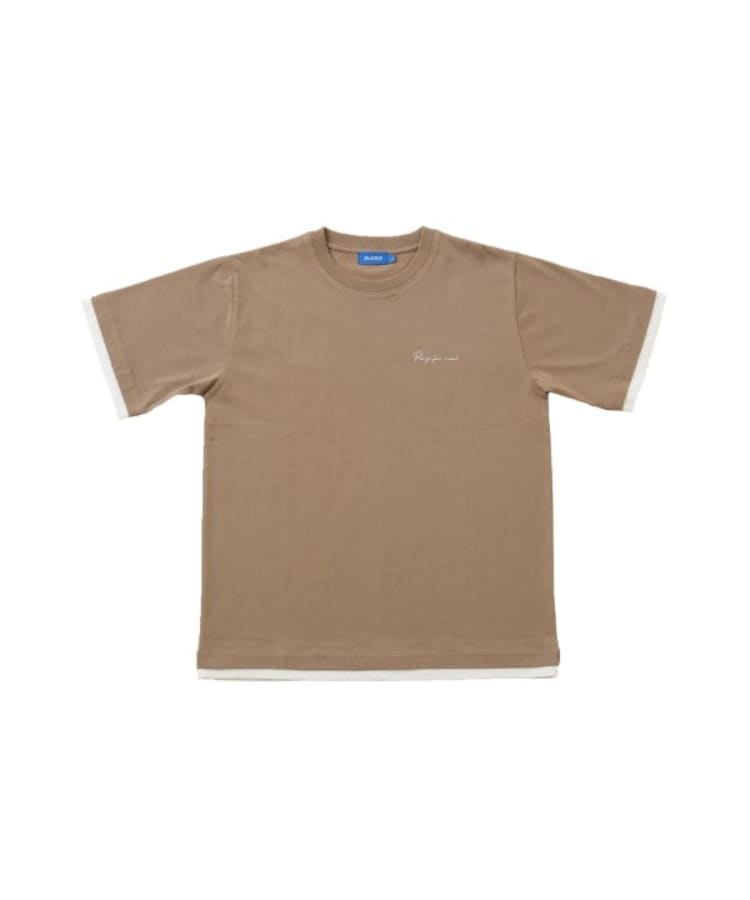 グラソス(GLAZOS)のワンポイントロゴ裾レイヤード半袖Tシャツ14