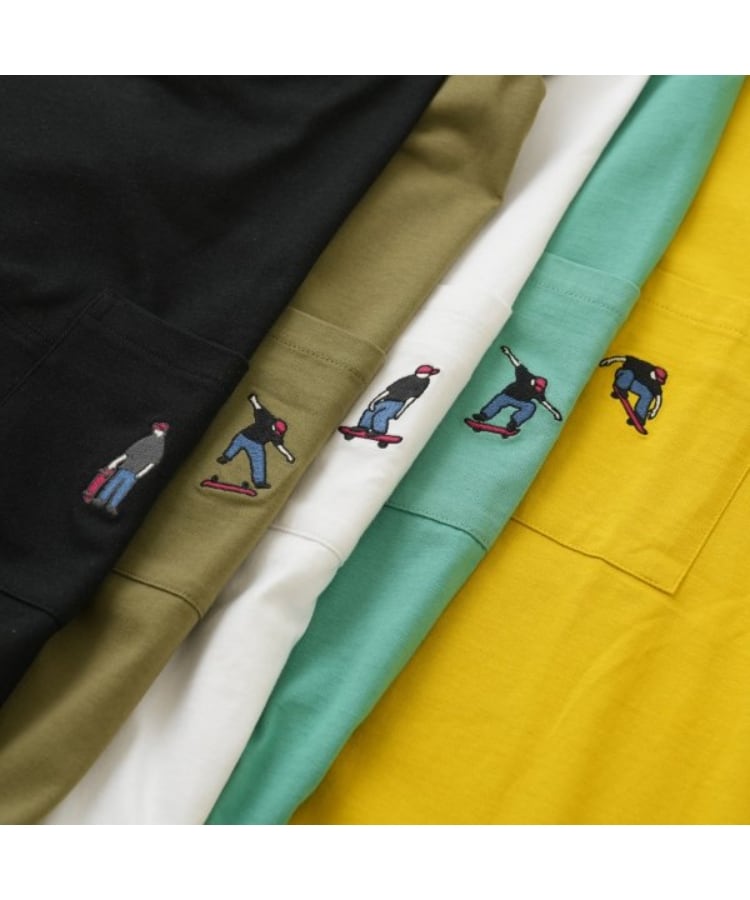 グラソス(GLAZOS)のポケット付きスケーター刺繍ビッグ半袖Tシャツ13