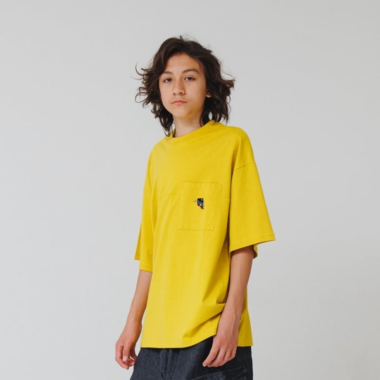 グラソス(GLAZOS)のポケット付きスケーター刺繍ビッグ半袖Tシャツ Ｔシャツ
