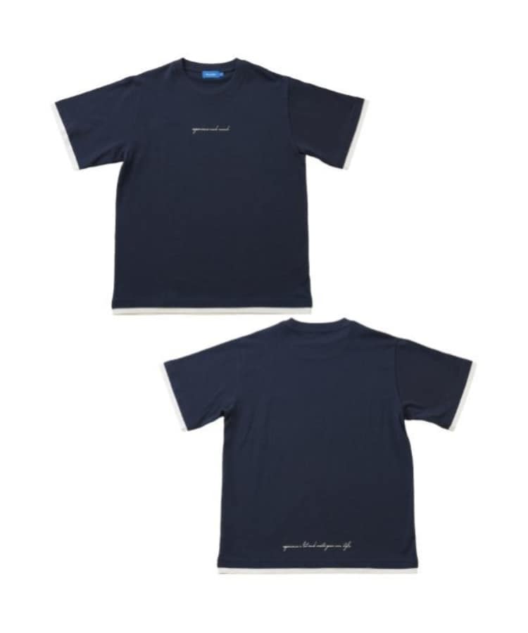グラソス(GLAZOS)のフロントロゴプリント裾レイヤード半袖Tシャツ13