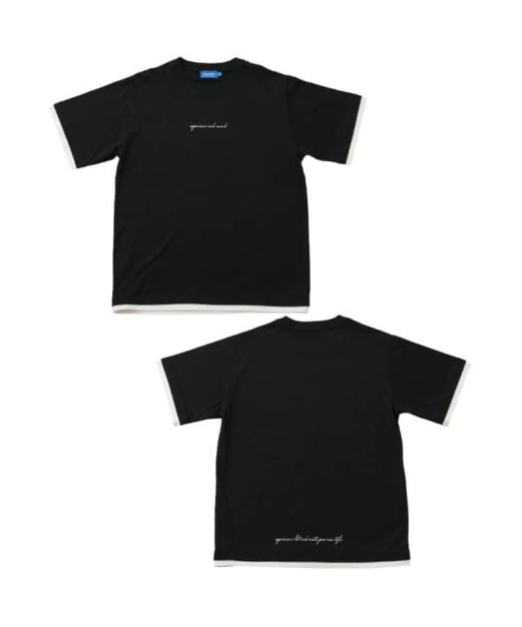 グラソス(GLAZOS)のフロントロゴプリント裾レイヤード半袖Tシャツ14