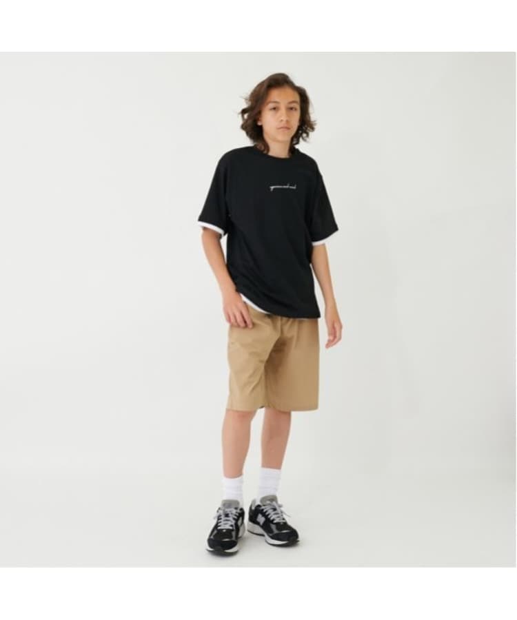 グラソス(GLAZOS)のフロントロゴプリント裾レイヤード半袖Tシャツ15
