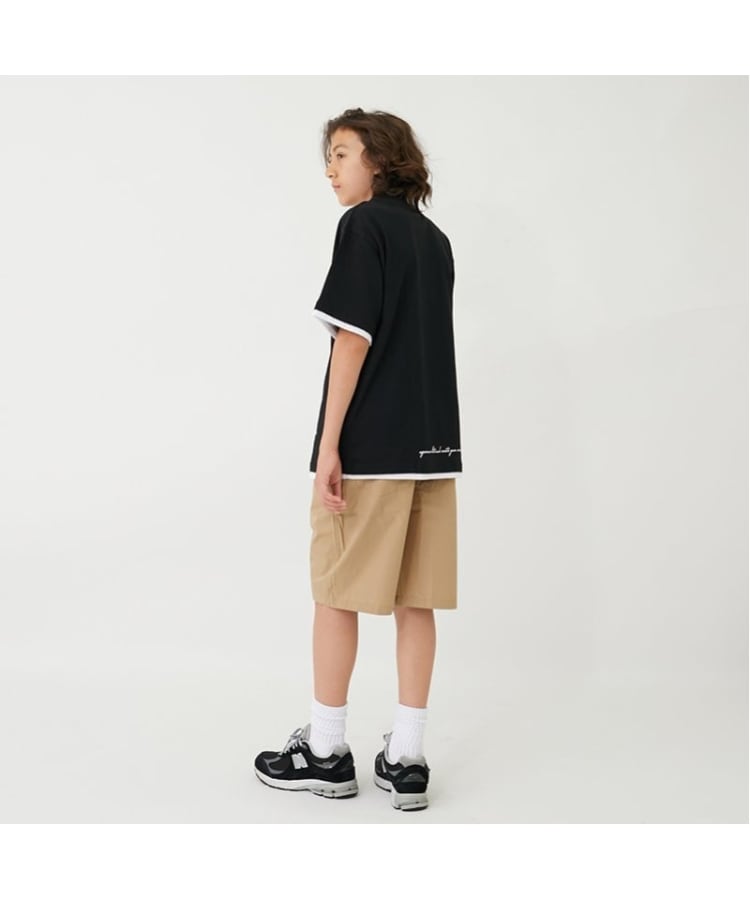 グラソス(GLAZOS)のフロントロゴプリント裾レイヤード半袖Tシャツ16