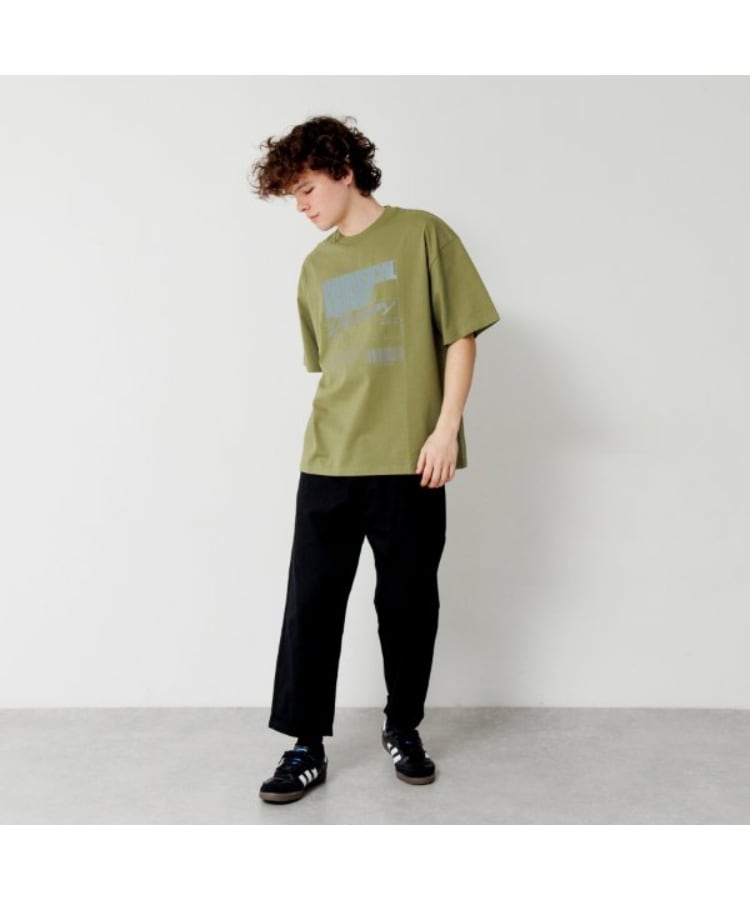 グラソス(GLAZOS)のフロントリフレクタープリントビッグ半袖Tシャツ2