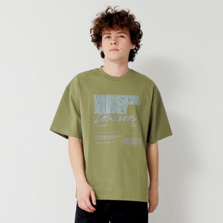 グラソス(GLAZOS)のフロントリフレクタープリントビッグ半袖Tシャツ Ｔシャツ