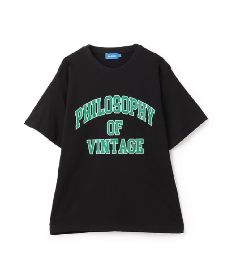 グラソス(GLAZOS)の【プチプラ】フロントカレッジロゴ半袖Tシャツ ブラック(219)