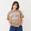 グラソス(GLAZOS)の【プチプラ】フロントカレッジロゴ半袖Tシャツ ベージュ(052)