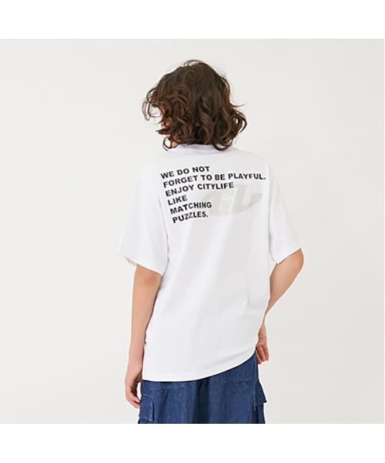 グラソス(GLAZOS)の【プチプラ】バックプリント半袖Tシャツ ホワイト(001)